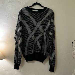 Limited Editions by Expressions Men’s Pullover Black/Gray Sweater Size Large